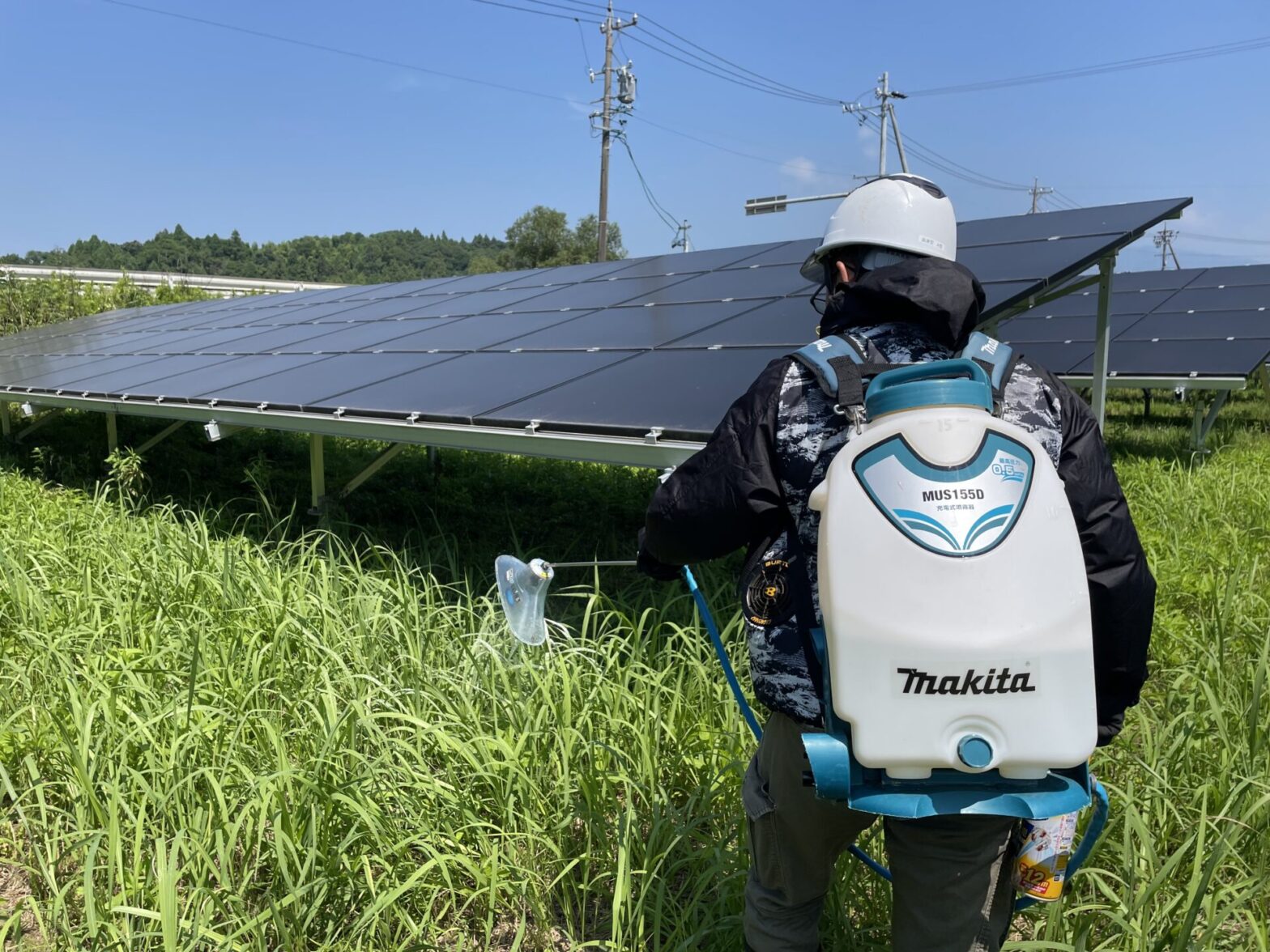 三重県亀山市太陽光発電施設除草剤ビフォーアフター