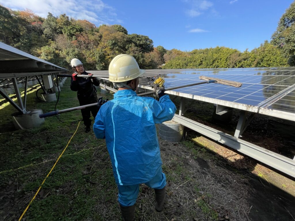 愛知県知多郡美浜町ソーラーパネル洗浄